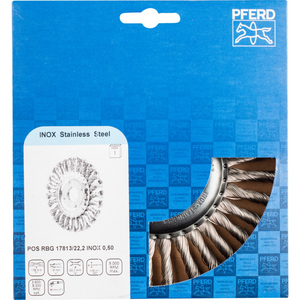 PFERD Wheel brush, knotted POS RBG 17813/22,2 INOX 0,50