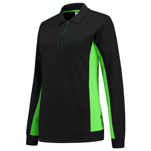 TRICORP POLOSWEATER DAME 302002 ZWART/LIME MT 5XL