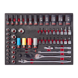 MILWAUKEE FOAM INLAY RATEL EN SLAGDOPPENSET 1/2 (60-DELIG)