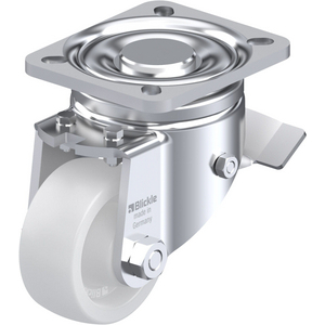 ROUE PIVOT. 300KG D. 75MM AC BAND.POLYA 32MM MOY LISSE+FR