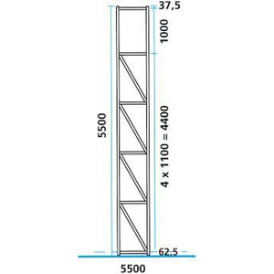 3210014165 Ständer SR 8520 bl 5500x1100 mm MULIPAL