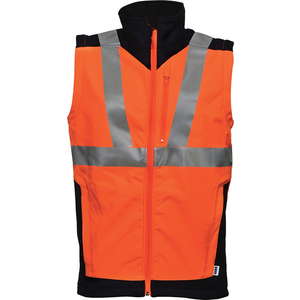 SOFTSHELL STREET'R 2 in 1 JACKET (Jacket + Vest) Colour Orange/Blue Size M