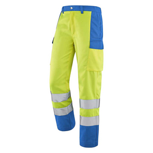 PANTALON FLUO BASE XP JAUNE FLUO / AZUR TAILLE 1