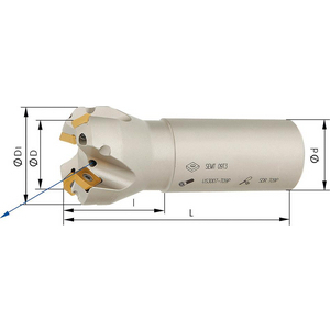 9229990200 Schaftfräser 45 Gr. m.IK. D 20mm Z 2