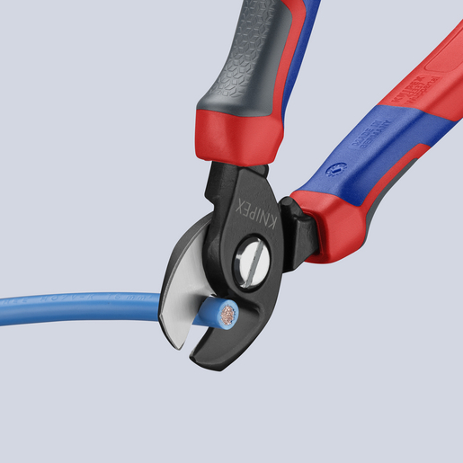 KNIPEX Kabelschaar Met openingsveer met kunststof bekleed 165 mm, 95 21 165 KNIPEX Kabelschaar Met openingsveer met kunststof bekleed 165 mm, 95 21 165