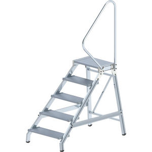 3210033105 Alu-Montagetritt 5 Stufen mit Handlauf, starr