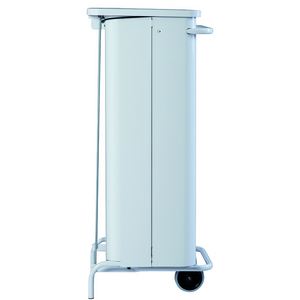 POUBELLE MOBILE A PEDALE 110L COLLECROULE CARENE BLANC