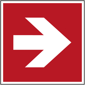 ETICHETTA ADESIVA 1 ISO SAFETY SIGN - DIRECTION ARROW (90 INCREMENTS), SAFE CONDITION 830798-PIC A090R-300X300-PE-CRD/1