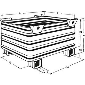 3210024060 Stapelbehälter grau 1200X1000X650 mm
