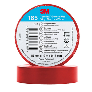 TEMFLEX 165 NASTRO ISOLANTE IN VINILE, ROSSO, 15 MM X 10 M 7100184730