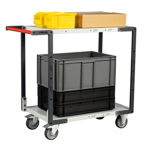 SERVANTE FLAT-PACK 2 PLATEAUX MELAMINE, 850X500 MM, ROUES
