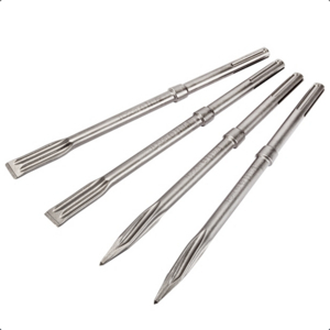 SET 4 BURINS SDS-MAX 2 PLATS + 2 POINTUS R.TEC