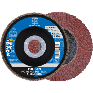 PFERD POLIFAN® flap disc PFC 115 A 120 SG/22,23