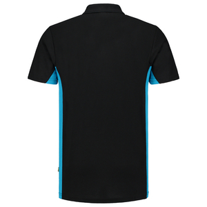 TRICORP POLOSHIRT BORSTZAK 202002 ZWART/TURQUOISE MT 6XL