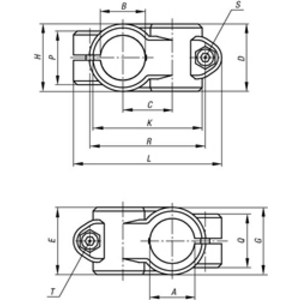 K0472.51212 Kreuzklemmstück Aluminiumguss