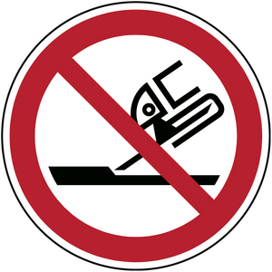 SEGNALETICA DI SICUREZZA ISO â VIETATO USARE DISCHI ABRASIVI PER LISCIARE LE SUPERFICI 826174 PIC P032-DIA 315-PP-CRD/1
