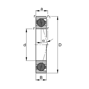 0387677240000-CUSCINETTO A SFERE A CONTATTO OBLIQUO * HC71914-EDLR-T-P4S-UL