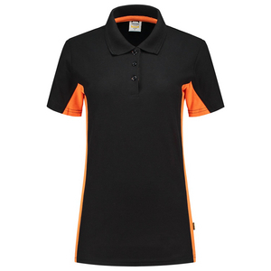 TRICORP POLOSHIRT DAME 202003 ZWART/ORANJE MT XL