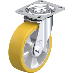303354-RUOTA CON SUPPORTO GIREVOLE IN LAMIERA DACCIAIO STAMPATA, SUPPORTI VERSIONE SEMI-PESANTE, ATT L-ALTH 125K