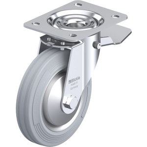 LE-VE 160R-ST-SG-FA Lenkrolle spurlos grau mit Fadenschutz und Stop-Top