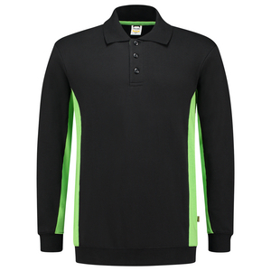 TRICORP POLOSWEATER 302003 ZWART/LIME MT 5XL