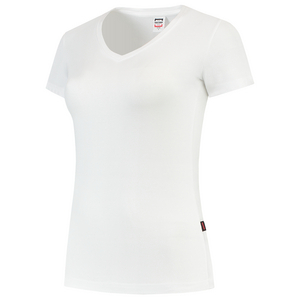 TRICORP T-SHIRT DAME V HALS FIT 101008 WIT MT 3XL