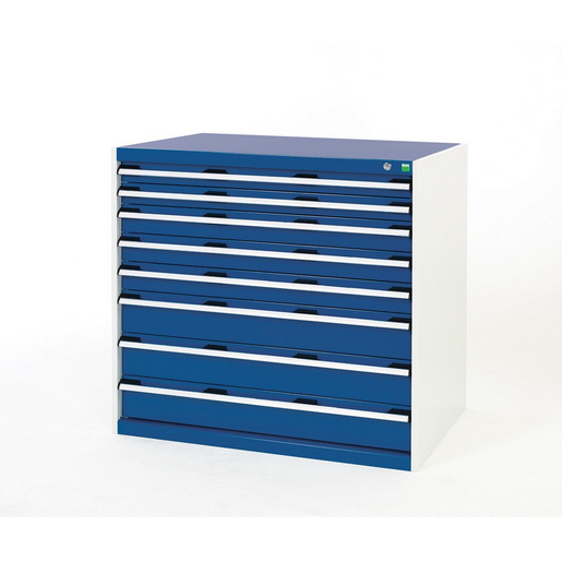 cubio drawer cabinet with 8 drawers WxDxH: 1050x750x1000mm RAL 