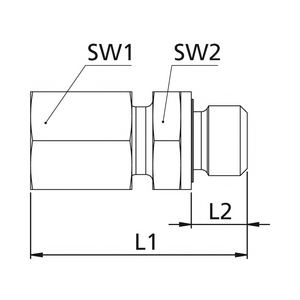 V 44-ZW Gerade Einschraubverschr., G3/4 a., Rohr-Ø 22, Stahl verz.