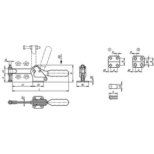 KIPP HORIZONTALE SNELSPANNER MET VOET K1435.02400