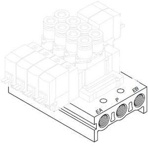 SMC BASISPLAAT 6 POSITIES 25A-SS5Y5-41-06-01F-Q