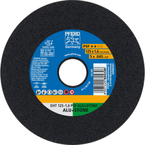 DISQUE EHT 125-1,6 C 46 P 22,23 PSF PIERRE/ALU/NON FE 61819021