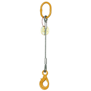 WIRE ROPE SLING 1 LEG - Eyes fitted with thimble - Aluminium ferrule Safe working load SWL kg 1550 D.12  2M
