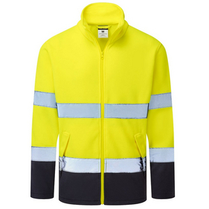 PORTWEST FLEECE VEST ES251 HI-VIS GEEL/MARINE MT XS
