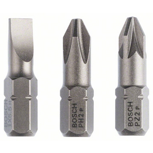 BOSCH SCHROEFBITSET S1X5,5/PH2/PZ2 25MM (SET=3ST) 2607001766