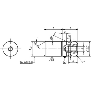 K0350.08 Aufnahmebolzen A=8 Form A
