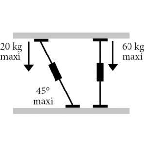TELESCOPIC SUPPORT Lifting height mm 65-115