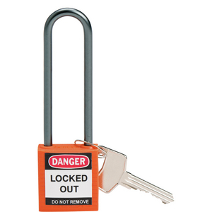 LUCCHETTO DI SICUREZZA COMPATTI CON ARCO DA 75 MM â CHIAVI DIVERSE 814149 814149