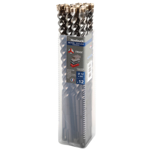 SET OF 12 SDS-PLUS “Triax” CONCRETE DRILL BITS Drilling diameter mm 12