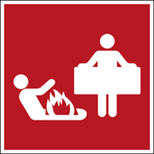 BRADY PICTOGRAM BORD POLYPROP BLUSDEKEN 200 X 200 MM 252523