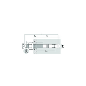 GOUJON ANCRAGE ACIER M20X130