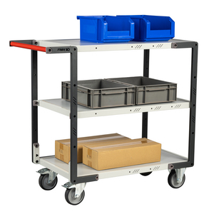 SERVANTE MONTEE 3 PLATEAUX MELAMINE, 850X500 MM, ROUES