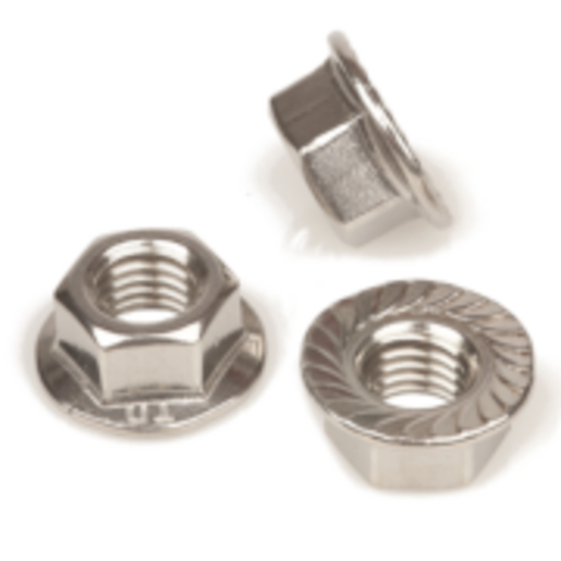 QUARKZMAN M10 X 1,25mm Esagonale Flangia Dado X 12pz 304 Acciaio Inossidabile Acciaio Seghettato Metrico Esagonale Block Dadi Per Tubazioni, Automobile Motori, [Argentato - Foto 7