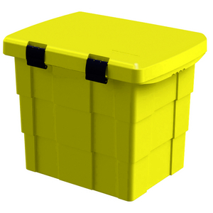 BAC AVEC COUVERCLE VERROUILLABLE 108L JAUNE 650X500X570 BACSPB108