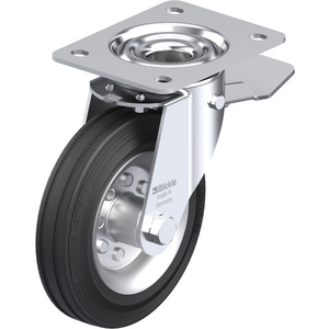 ROUE PIVOT. 135KG D.160MM AC BAND.CAOUT 40MM MOY ROULX+FR