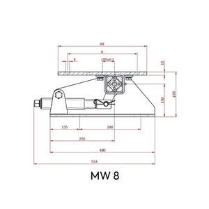 SUPPORT MOTEUR MW-8-400 MOTEUR IEC 200L