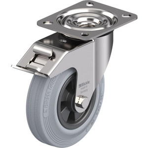 ROUE PIVOT. 100KG D.125MM IN BAND.CAOUT 37,5MM MOY R.IN +FR