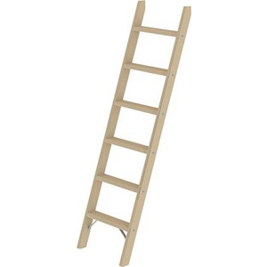3210032270 Stufenanlegeleiter Holz ohne Traverse 6 Stufen