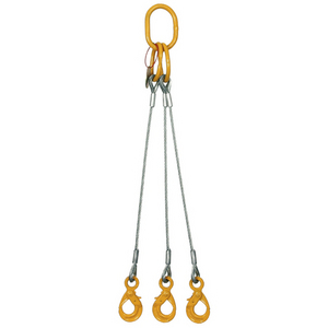 WIRE ROPE SLING 3 LEGS - Eyes fitted with thimble - Aluminium ferrule Safe working load SWL kg 3300 D.12  2M