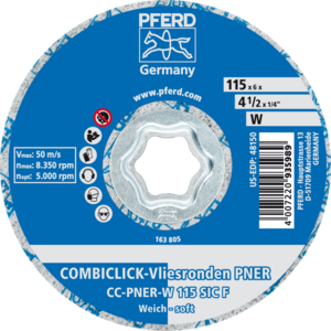 PFERD COMBICLICK® non woven disc CC PNER W 115 SiC F