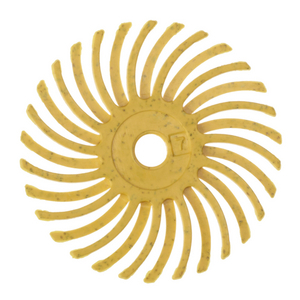 80 SPAZZOLE RADIALI CON PERNO A FILO ABRASIVO CURVO TIPO C RB-ZB DIAMETRO 25,4MM P.N. 27612 GIALLO 7000000762